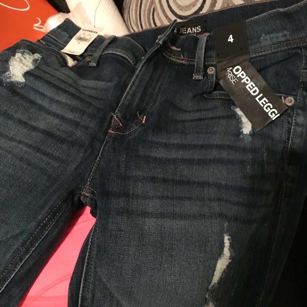 Express Denim Cropped Legging NWT